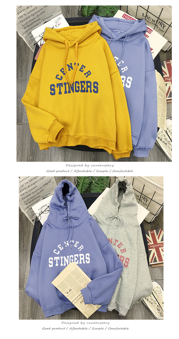 เสื้อกันหนาวฮู้ดดี้ แฟชั่นเกาหลี สกรีนลายน่ารัก ผ้าเนื้อนุ่ม ด้านในเป็นผ้าสำลี กันหนาวได้จ้า พร้อมส่ง งานจริงในภาพสุดท้าย