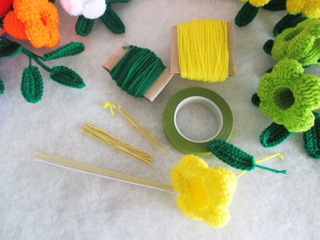 วัสดุในการทำดอกบานบุรี