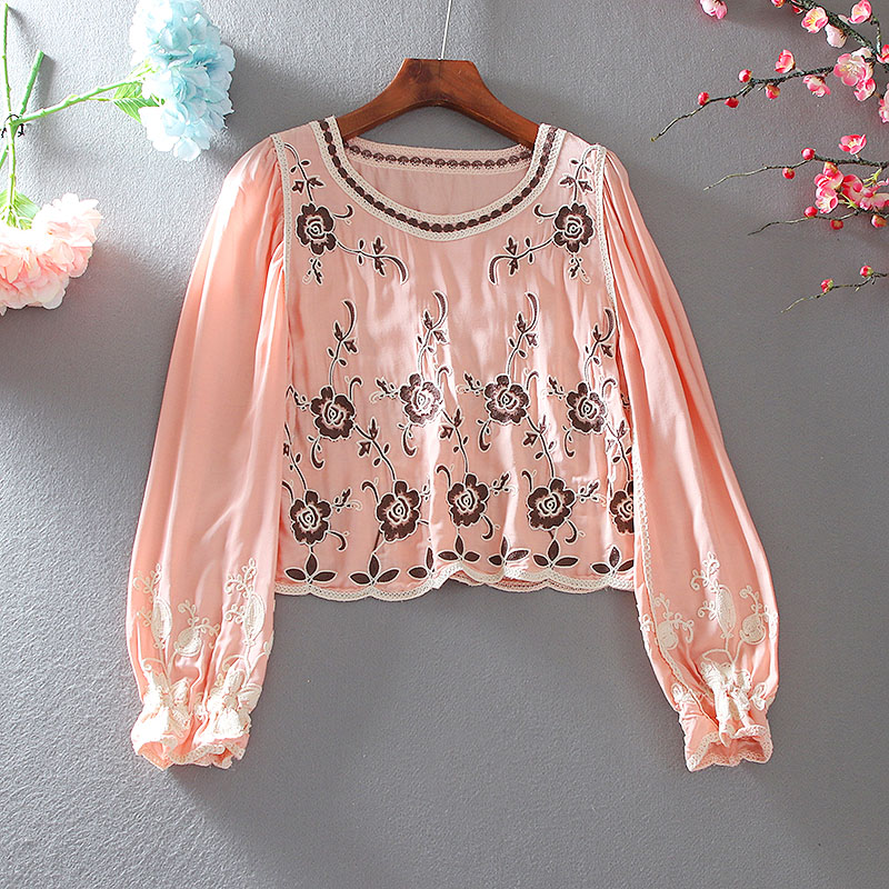 เสื้อลินิน เสื้อผ้าฝ้ายลินิน เสื้อเชิ้ตผ้าลินิน ปักลายสวยๆด้วยด้าย สไตล์VINTAGE BY Dreamroom