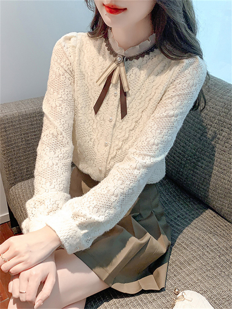 เสื้อลูกไม้ เสื้อเชิ้ตแขนยาว