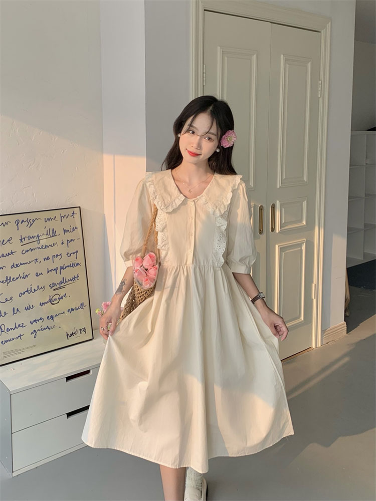 เดรสวัยรุ่น-เดรสคนอ้วนวัยรุ่น L-4XL(อก38-46 นิ้ว)