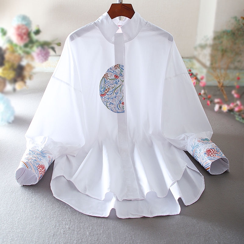 เสื้อลินิน เสื้อผ้าฝ้ายลินิน เสื้อเชิ้ตผ้าลินิน ปักลายสวยๆด้วยด้าย สไตล์VINTAGE