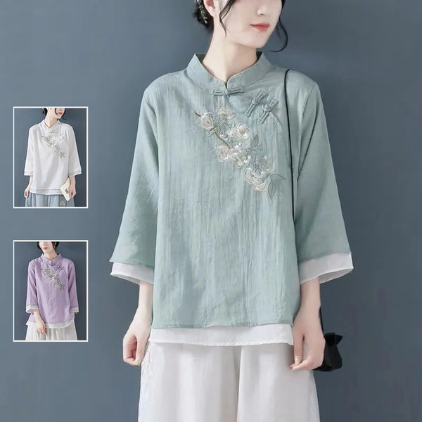เสื้อลินิน เสื้อผ้าฝ้ายลินิน เสื้อเชิ้ตผ้าลินิน
