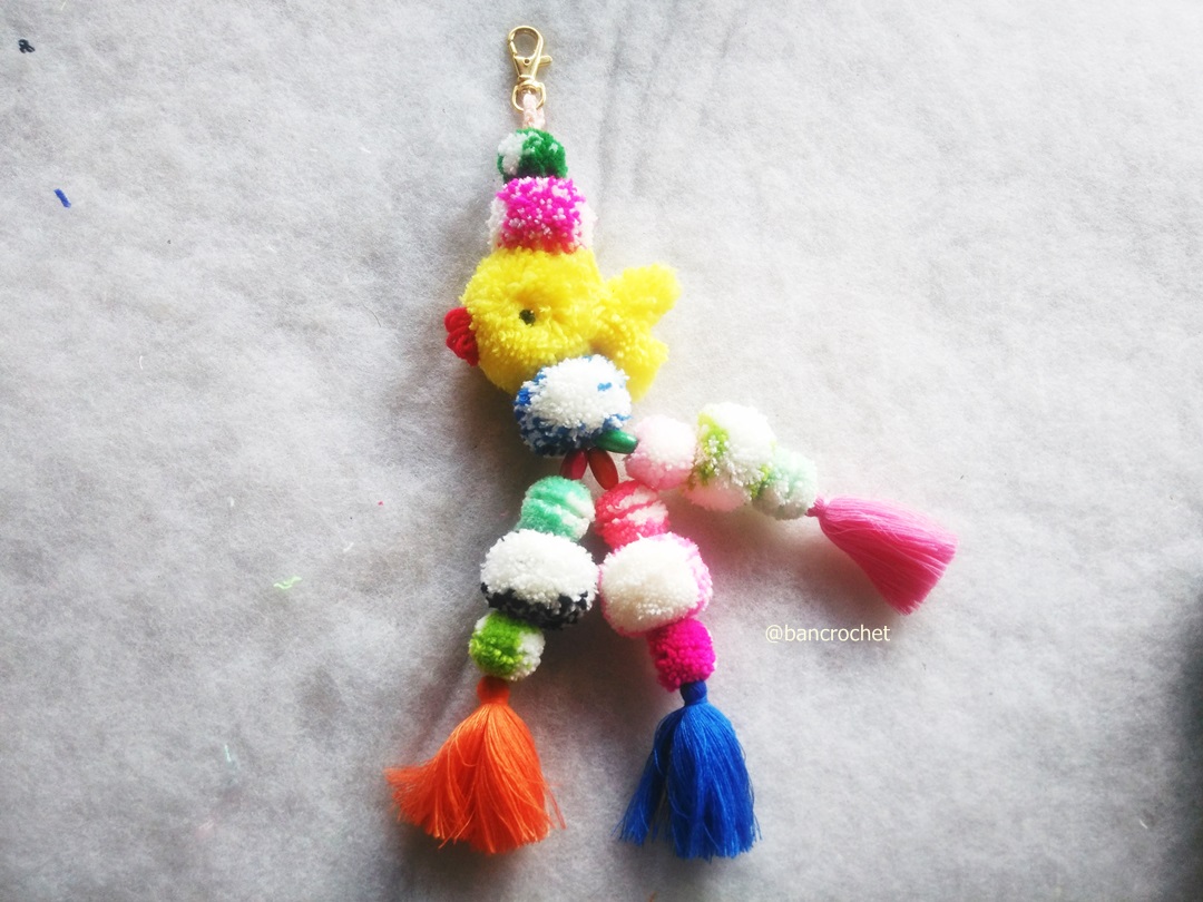 Bancrochet พวงกญแจพู่แขวนกระเป๋า Tassel keychains หลากสี 7 นิ้ว (inch)
