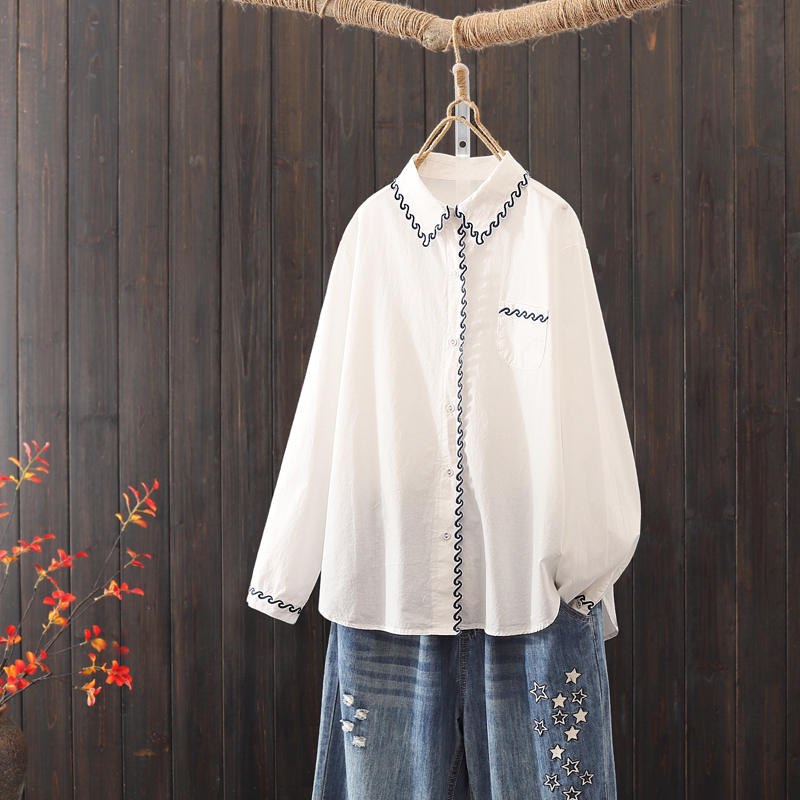 แบบเสื้อสวยๆ เสื้อผ้าฝ้ายลินิน เสื้อเชิ้ตผ้าลินิน