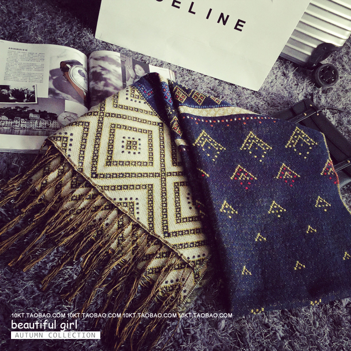 ผ้าพันคอ/ผ้าคลุมไหล่ กันหนาว ลายเก๋ๆ จะใส่คลุมหรือพันคอ ก็เก๋ พร้อมส่งเลยจ้า same pic