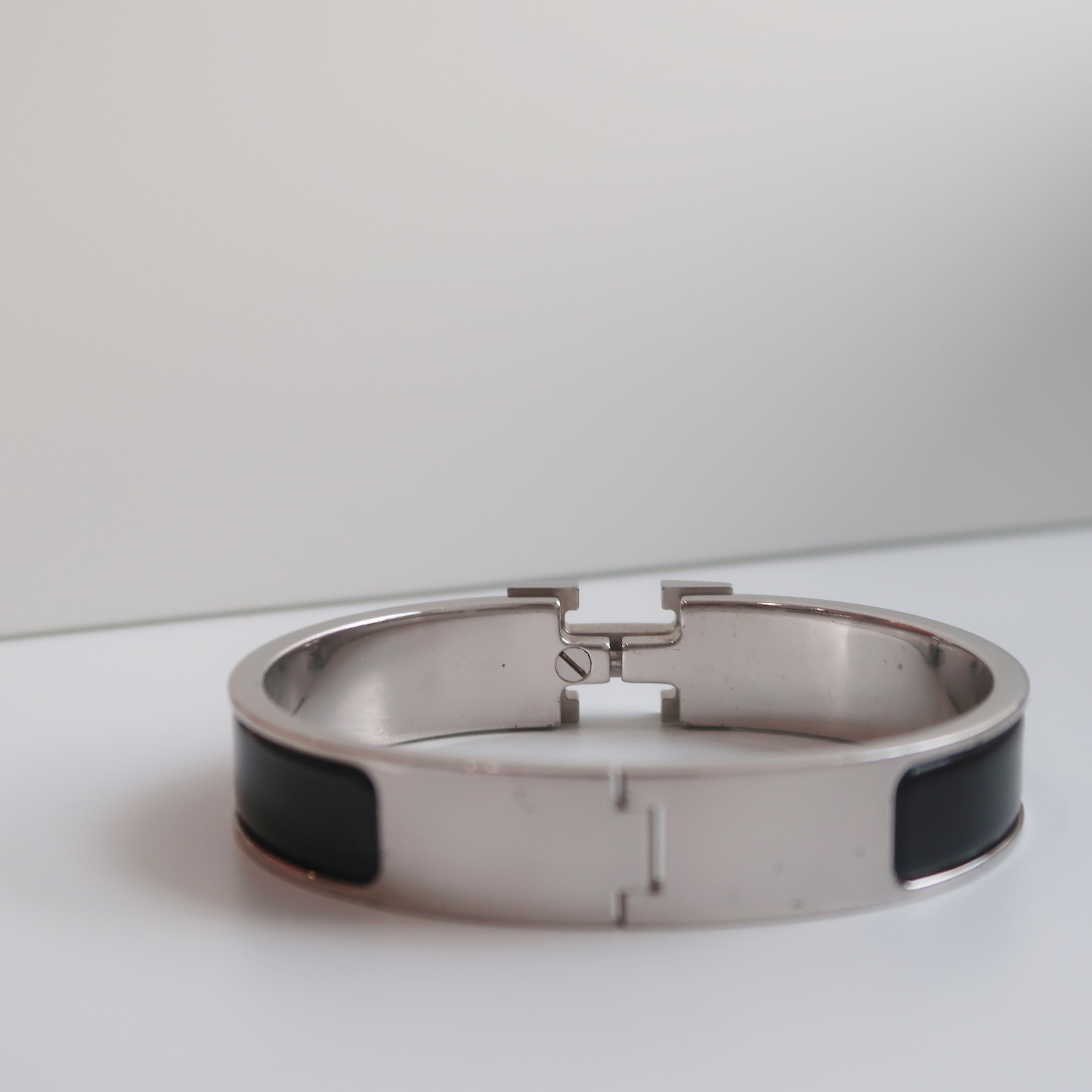 Hermes Black Clic Clac H Bracelet