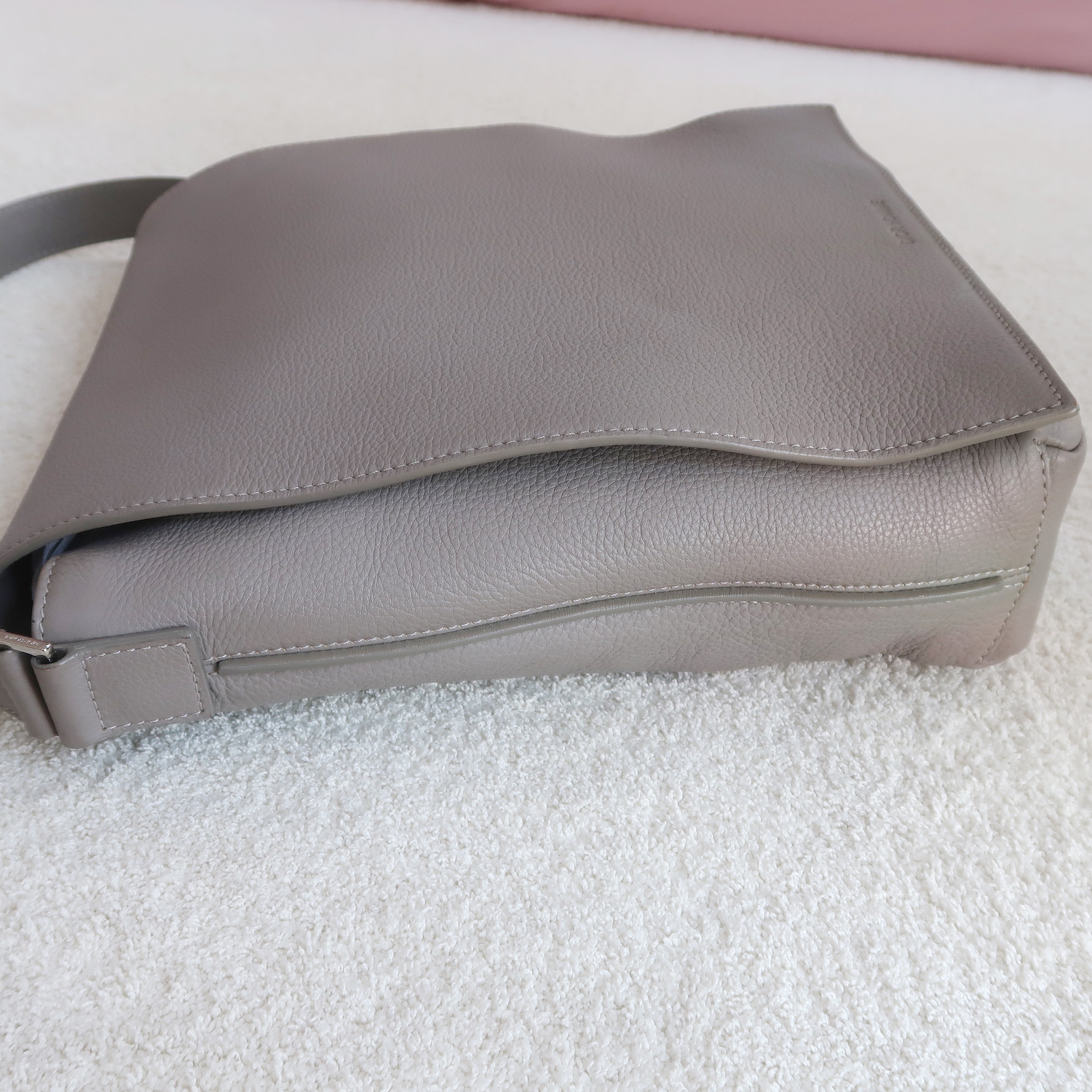 Dior Homme Grey Calfskin Messenger Bag