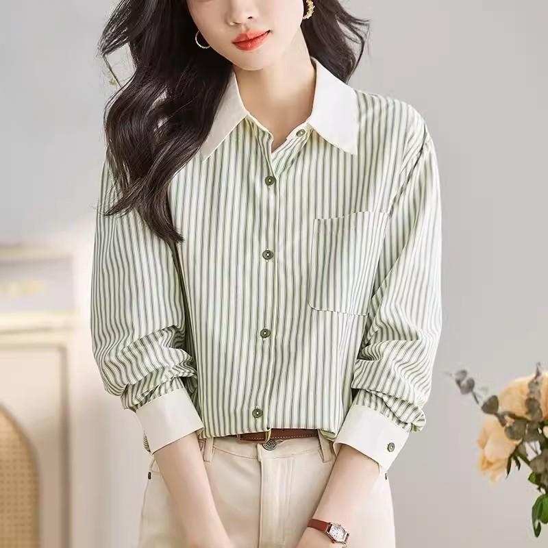 เสื้อเชิ้ตผู้หญิงแขนยาว เสื้อเชิ้ตผู้หญิงใส่ทํางาน 390 บาทต่อชิ้น ฟรีค่าจัดส่ง
