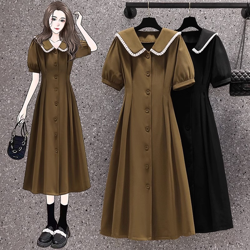 เดรสแขนสั้น มีไซส์ L-4XLอก 38-47 นิ้ว ใส่ได้ทั้งสาวหุ่นดีน่ารักจนถึงสาวอวบพลัสไซส์ จัดส่งฟรี! ทักแชทสั่งซื้อ