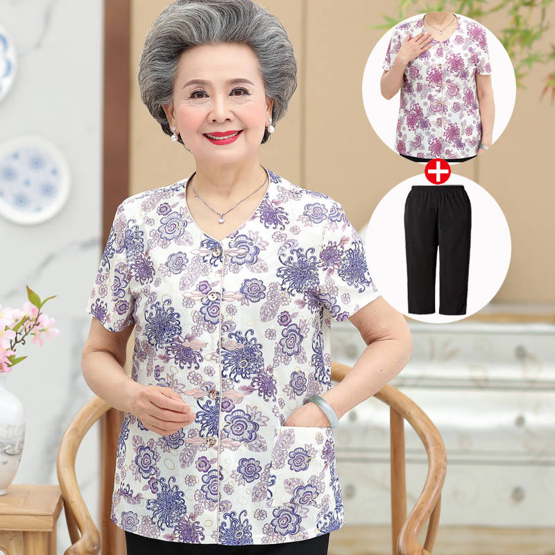 เสื้อคุณยาย เสื้อผู้วัยอายุ60-70ปี เสื้ออาม่า เสื้อผู้สูงอายุ