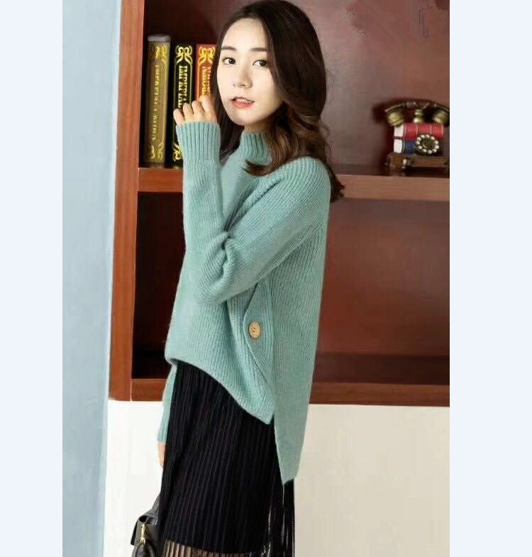 Sweater เสื้อสเวทเตอร์ไหมพรม แขนยาว เนื้อนุ่ม ใส่สบายยืดได้เยอะ พร้อมส่ง