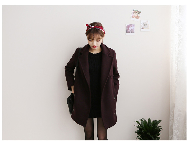 เสื้อโค้ทกันหนาว ทรงเรียบหรู มีสไตล์ ผ้าสักกะหลาดผสมสำลี บุซับในกันลม พร้อมส่งจ้า สีน้ำตาลเข้ม