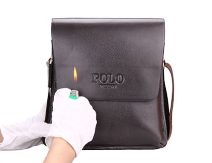 กระเป๋าสะพายข้างผู้ชาย กระเป๋าสะพายหนังวัวแท้ polo สีน้ำตาลเข้ม Classic มี 2 ขนาด กระเป๋าหนังแท้ ใช้งานทนทานค่ะ no 705334_1