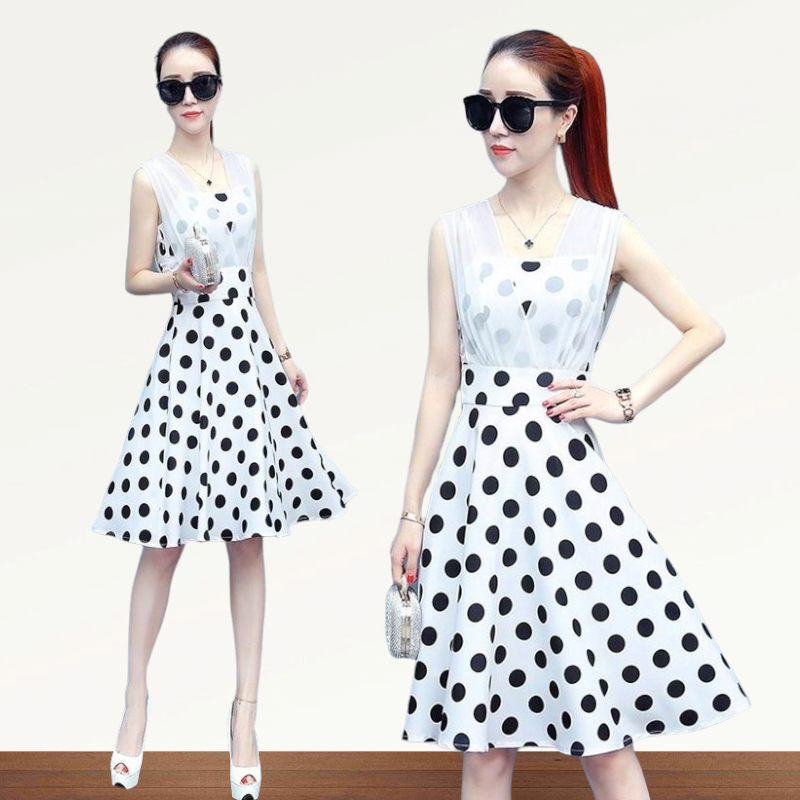 Dress4494 เดรสลายวงกลมอกแต่งผ้าชีฟองเก๋ๆ ดูมีดีเทล ซิปข้างใส่ง่าย ผ้าหางกระรอกเนื้อดีมีน้ำหนักทิ้งตัว งานสวยดูดี ใส่ทำงาน ใส่เที่ยว ชุดเดียวสวยจบ