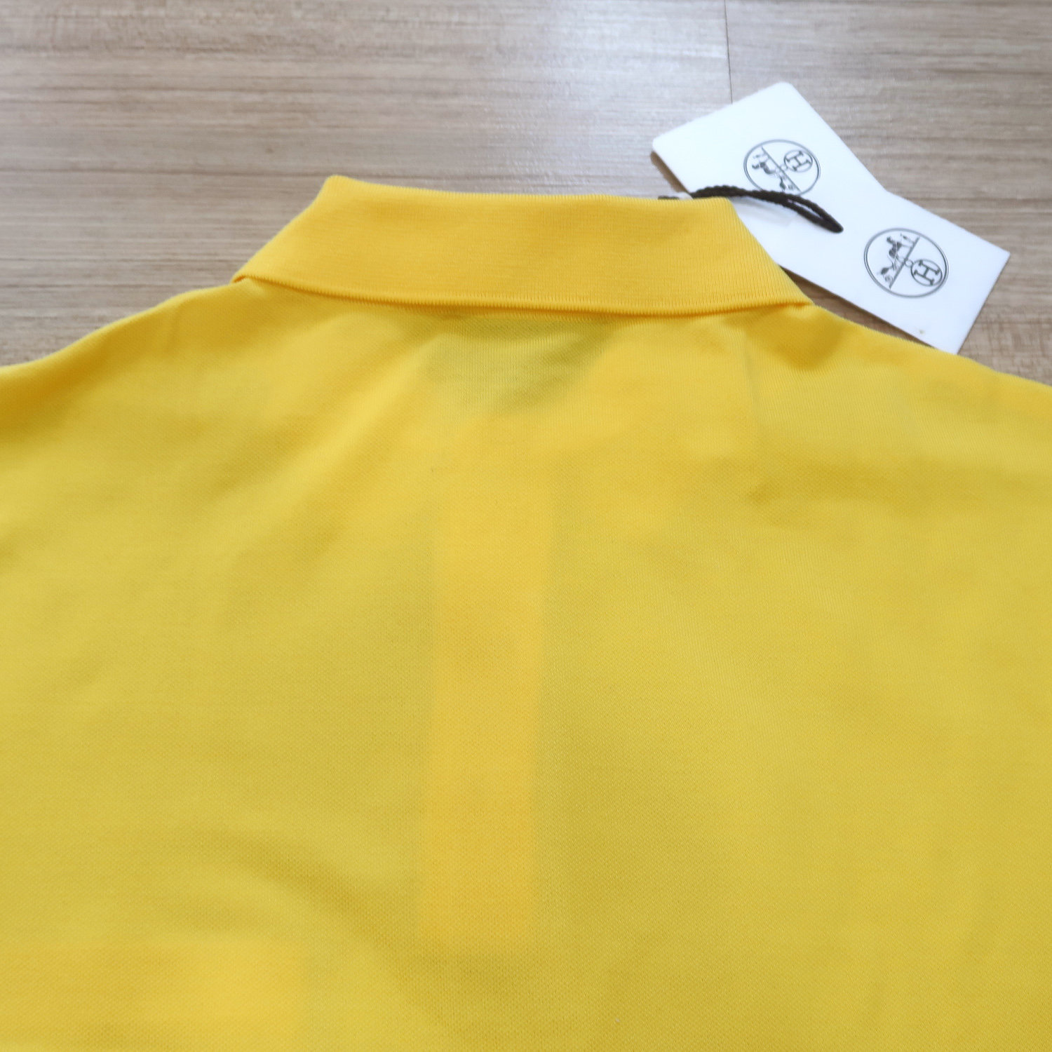 Hermes Jaune Vif Cotton Polo Shirts Size M