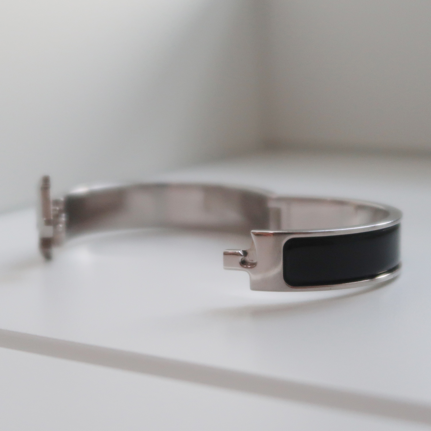 Hermes Black Clic Clac H Bracelet