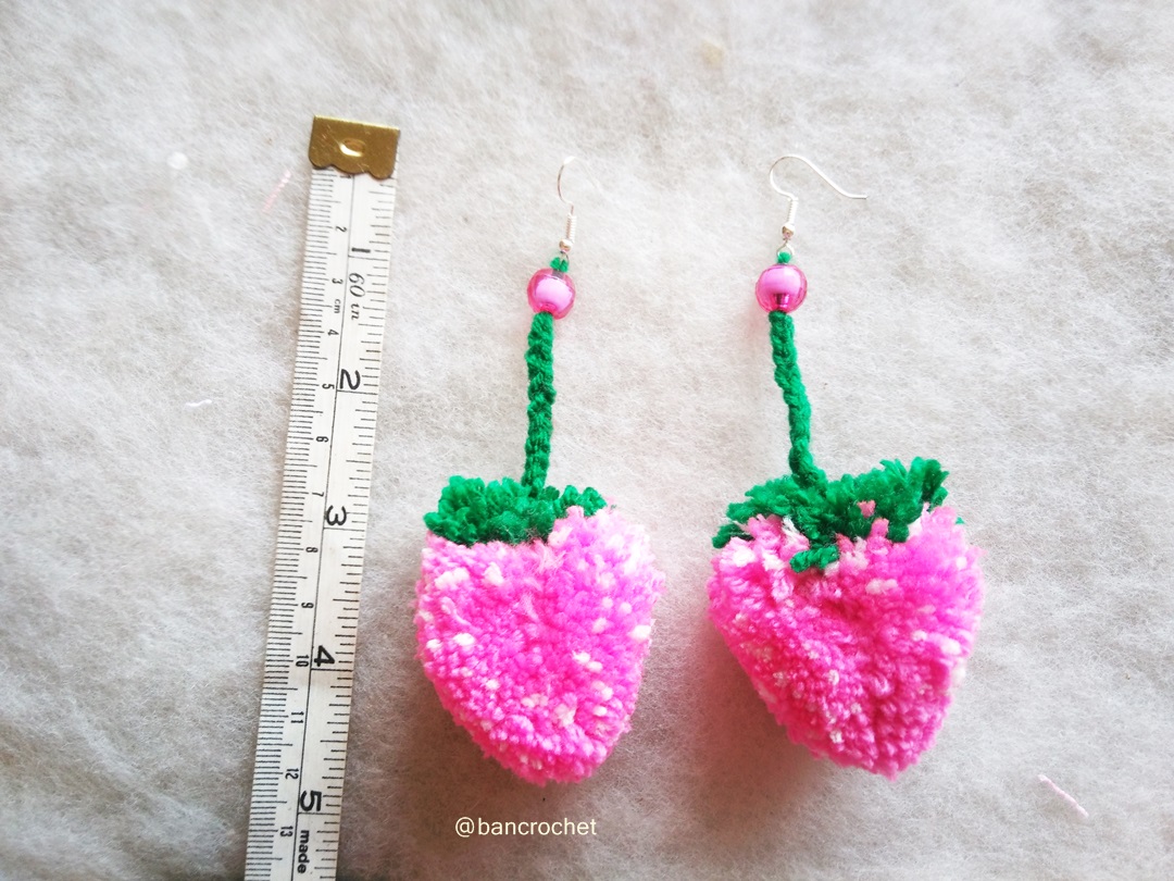 Bancrochet ต่างหูถักโครเชต์ crochet earring หลากสี 4-6 นิ้ว