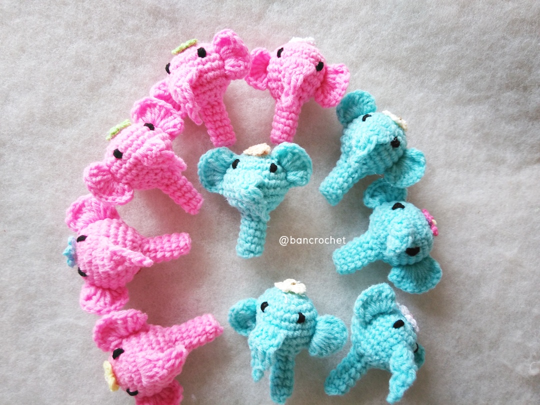 ที่ครอบหัวดินสอ ตุ๊กตาช้าง (pencil cover) ชมพู 2 นิ้ว