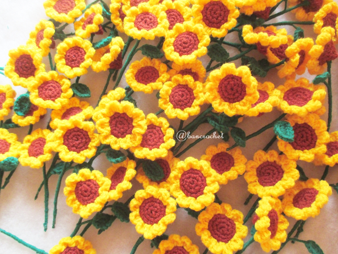 ทานตะวันถักโครเชต์ Crochet Sunflowers