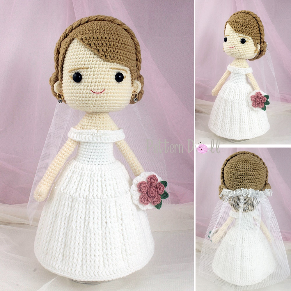 ตุ๊กตาถักคู่แต่งงานชุดสากล