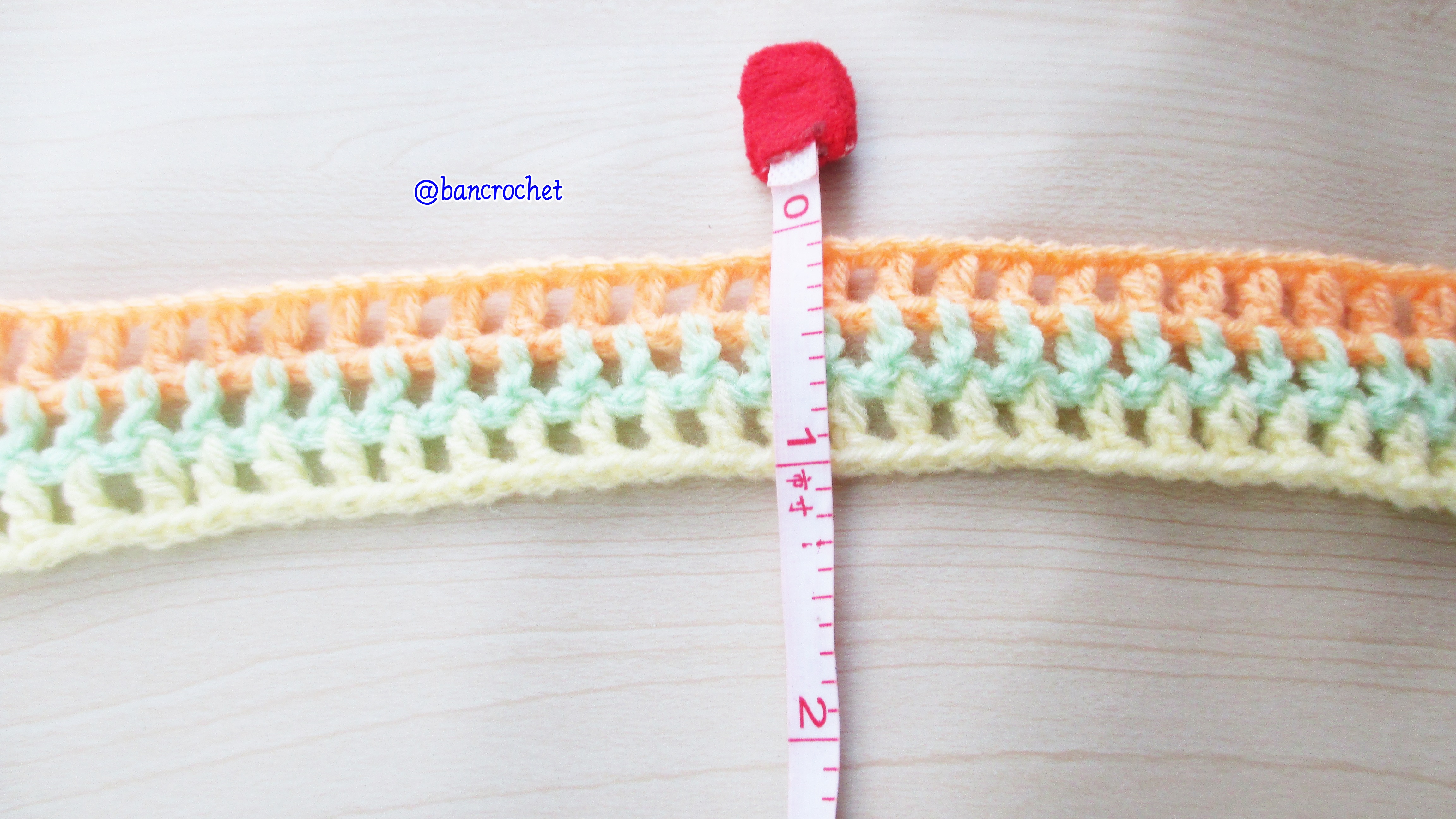 Bancrochet ที่คาดผมถักโครเชต์ สลับสีสดใส Crochet Headband หลากสี 1-1.5*13 inch