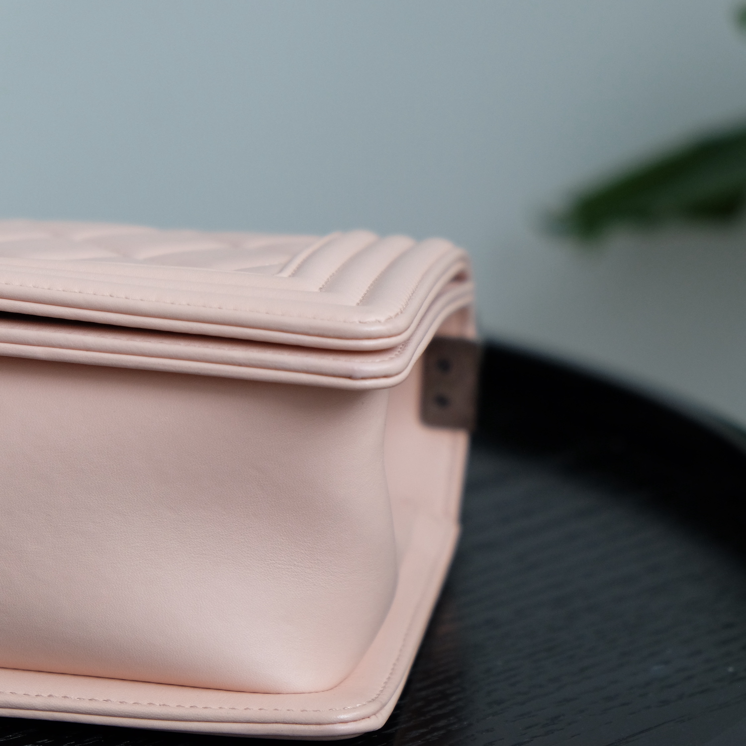 Chanel Nude Calf Leather Medium Boy 10" RHW