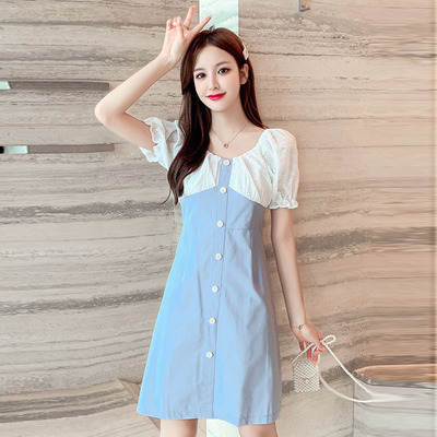 เดรสวัยรุ่น เดรสลูกไม้ชีฟอง By Meiyi women's clothing