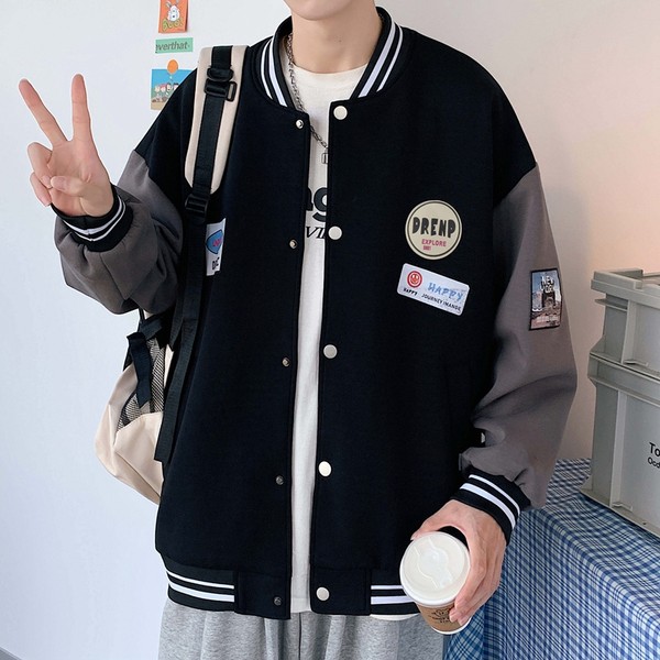 เสื้อแจ็คเก็ตเบสบอล เสื้อคลุม เสื้อแขนยาวสไตล์เกาหลี