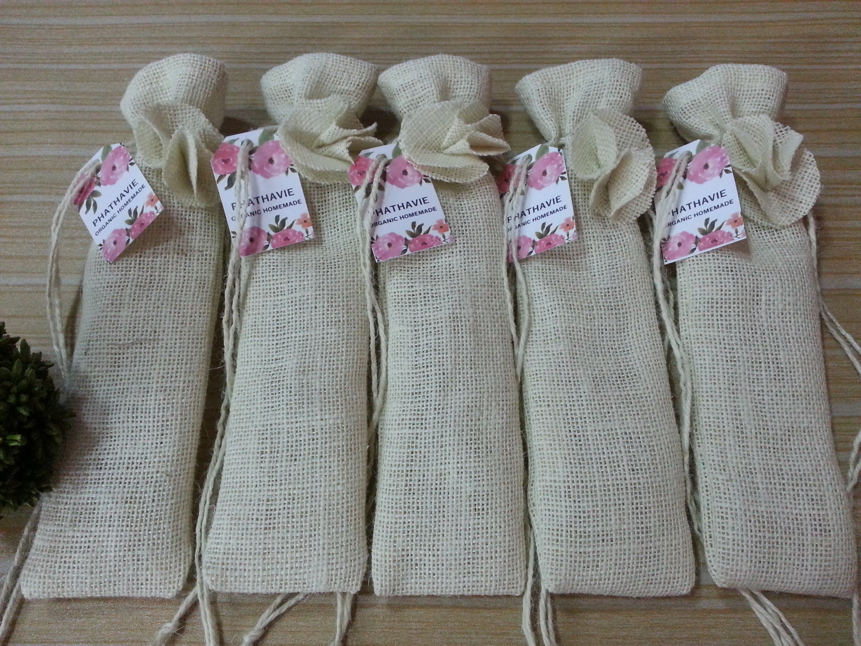 ถุงผ้ากระสอบหูรูดทรงยาว