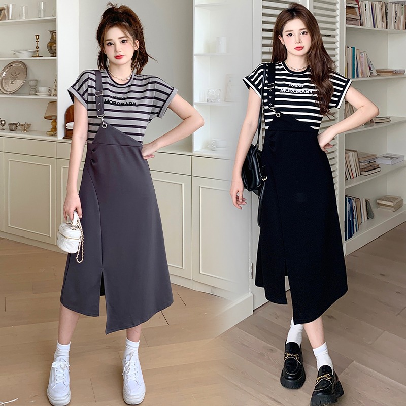 เดรสแขนสั้น มีไซส์ L-4XLอก 38-47 นิ้ว ใส่ได้ทั้งสาวหุ่นดีน่ารักจนถึงสาวอวบพลัสไซส์ จัดส่งฟรี! ทักแชทสั่งซื้อ