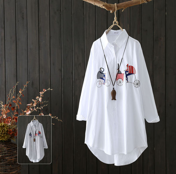 แบบเสื้อสวยๆ เสื้อผ้าฝ้ายลินิน เสื้อเชิ้ตผ้าลินิน