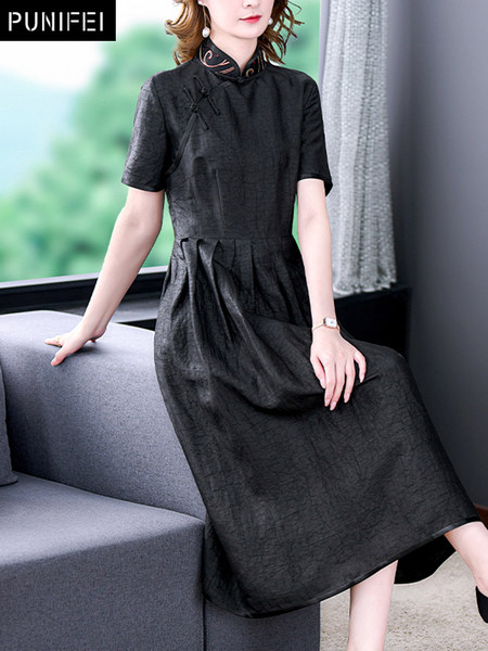 เดรสวัยผู้ใหญ่40-60ปี เดรสคุณแม่ ชุดเดรสทำงานวัยผู้ใหญ่ แบรนด์ MAMA DRESS