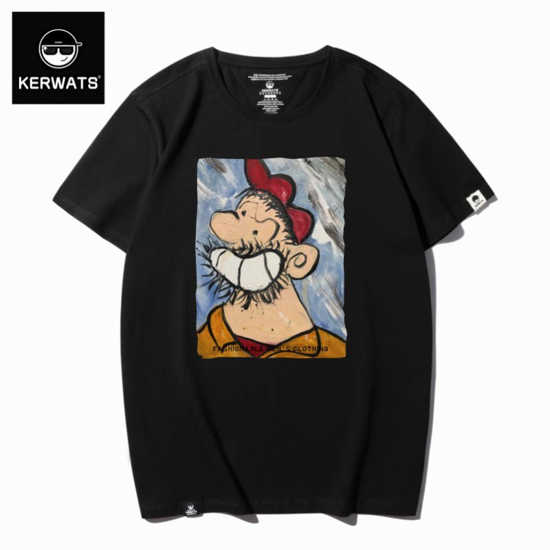 เสื้อยืดผู้ชายอ้วน S-6XL น้ำหนักผู้สวม 50-135 กิโลกรัม