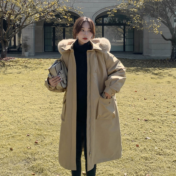 เสื้อโค้ท เสื้อโค้ทกันหนาว เสื้อโค้ทใส่เที่ยวต่างประเทศ ยี่ห้อ: Qianziqian