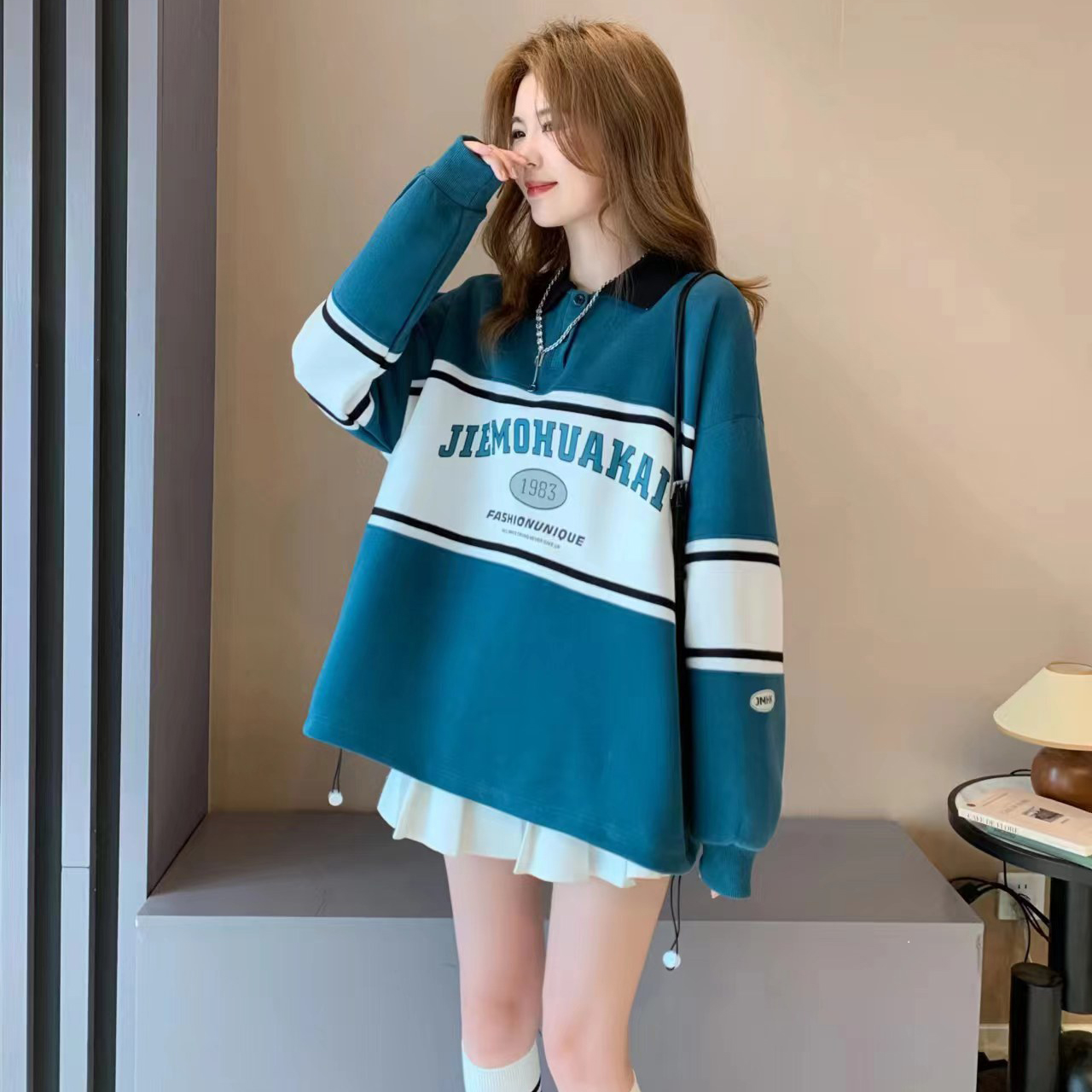 เสื้อไหมพรม เสื้อไหมพรมแขนยาว 38-44 นิ้ว ฟรีไซส์