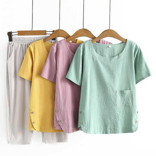 เสื้อลินินสไตล์ผู้ใหญ่ เสื้อคุณแม่ เสื้อผู้ใหญ่ แบรนด์ LININ