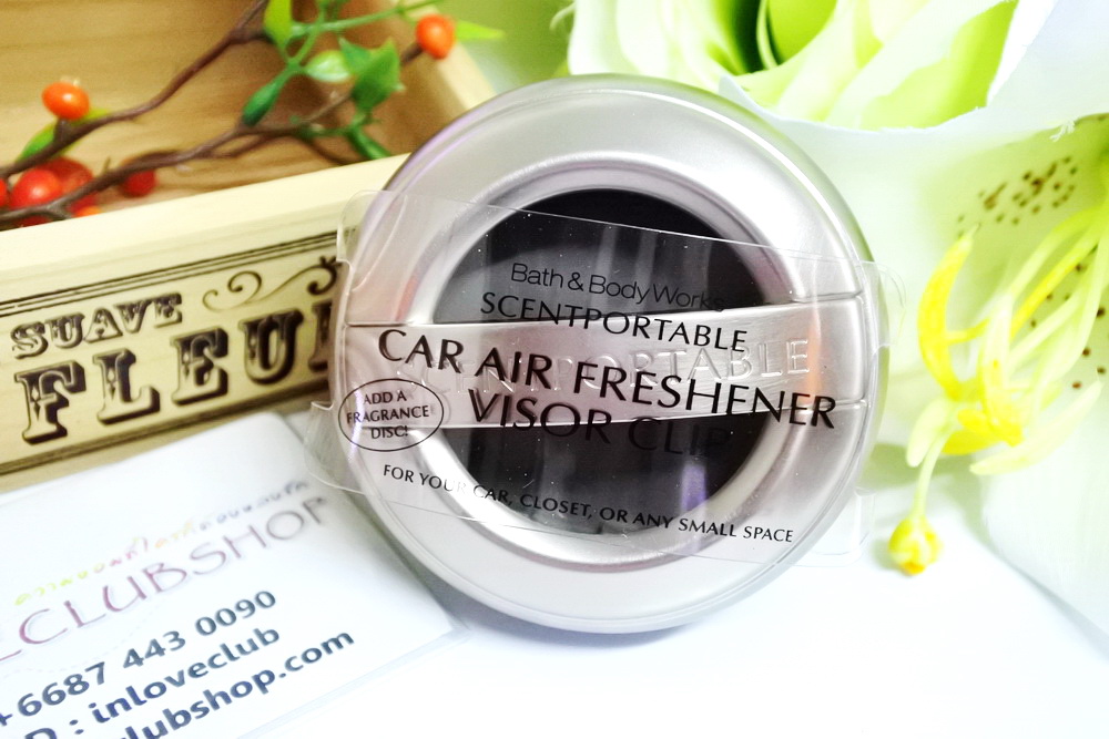 Bath & Body Works / Car Fragrance Holder (Pewter Core) *Visor Clip
