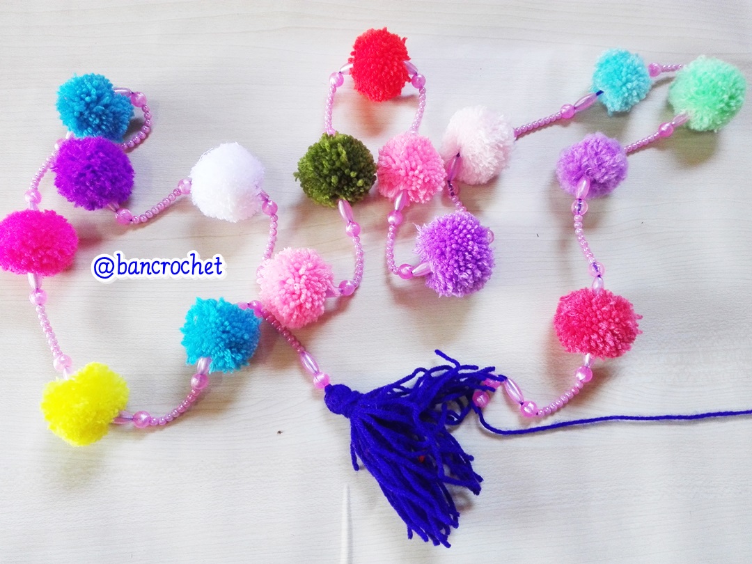 Bancrochet ม่านประตูโครเชต์ มู่ลี่ฉากกันห้อง crochet door hanging หลากสี 160 cm