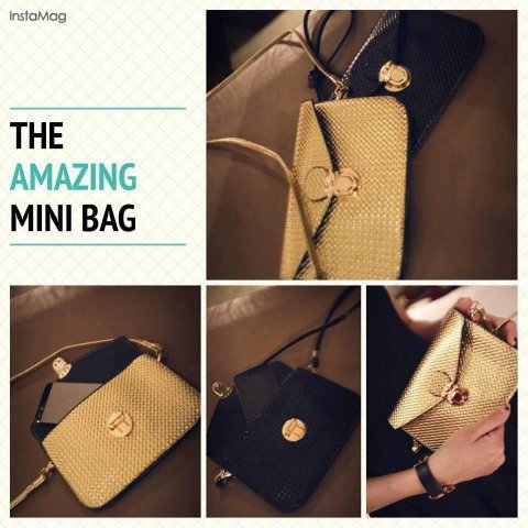 พร้อมส่ง กระเป๋าสะพาย ใบเล็ก สีดำ ทรงสวย Black ตามภาพ