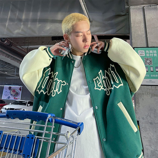 เสื้อแจ็คเก็ตเบสบอล เสื้อคลุม เสื้อแขนยาวสไตล์เกาหลี