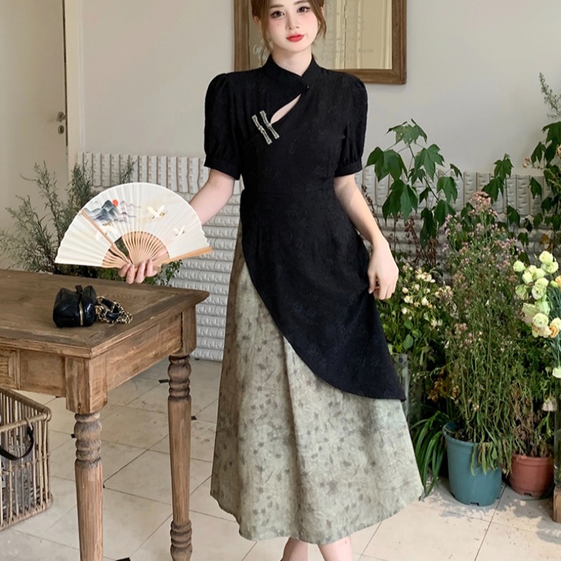 เดรสแขนสั้น มีไซส์ L-4XLอก 38-47 นิ้ว ใส่ได้ทั้งสาวหุ่นดีน่ารักจนถึงสาวอวบพลัสไซส์ จัดส่งฟรี! ทักแชทสั่งซื้อ