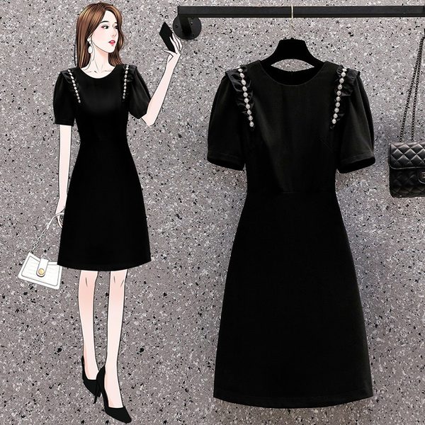 เดรสคนอ้วน เดรสสาวอวบ ชุดเดรสคนอ้วนวัยรุ่นแขนสั้น BY PLUS SIZE Girl