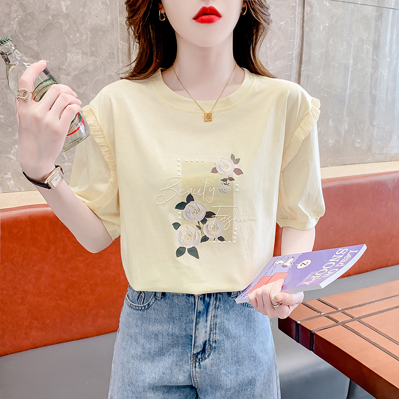 เสื้อผ้าวัยรุ่นเกาหลี เสื้อยืดวัยรุ่นผู้หญิง มีขนาด S M L XL
