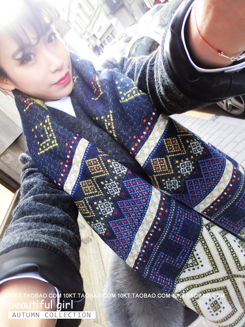 ผ้าพันคอ/ผ้าคลุมไหล่ กันหนาว ลายเก๋ๆ จะใส่คลุมหรือพันคอ ก็เก๋ พร้อมส่งเลยจ้า same pic