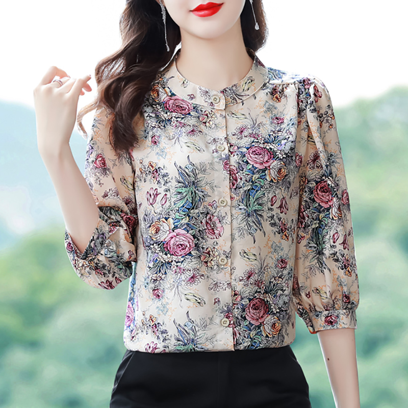 เสื้อชีฟอง เสื้อแฟชั่นสุภาพสตรีวัยผู้ใหญ่ มีไซต์ อก34นิ้ว-43นิ้ว