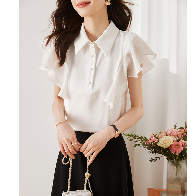 เสื้อเชิ้ตผู้หญิงแขนยาว เสื้อเชิ้ตผู้หญิงใส่ทํางาน 390 บาทต่อชิ้น ฟรีค่าจัดส่ง