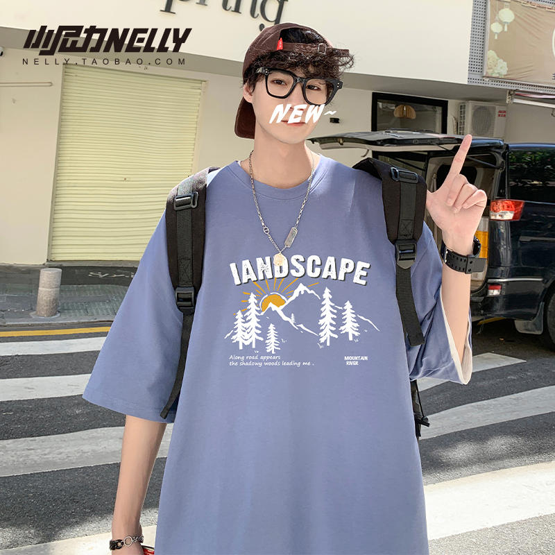 เสื้อยืดคอกลม ผู้ชาย เสื้อยืดผู้ชายเกาหลี เสื้อยืดเกาหลี แบรนด์ NELLY