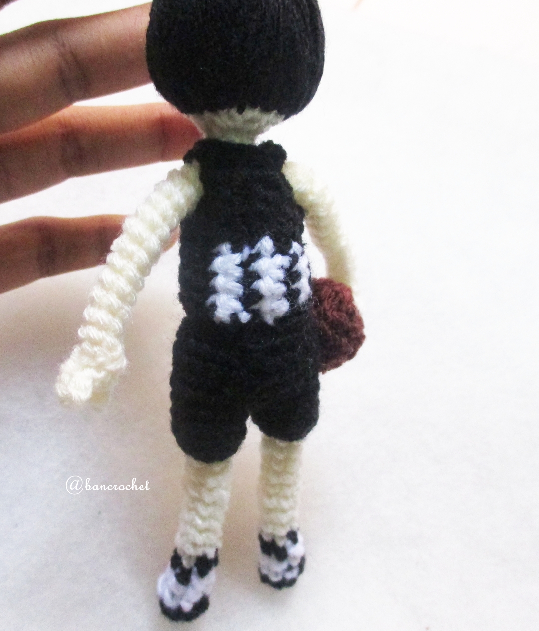 ตุ๊กตานักกีฬารักบี้ถัก ขนาด 5 นิ้ว footy/rugby amigurumi crochet 5 inches