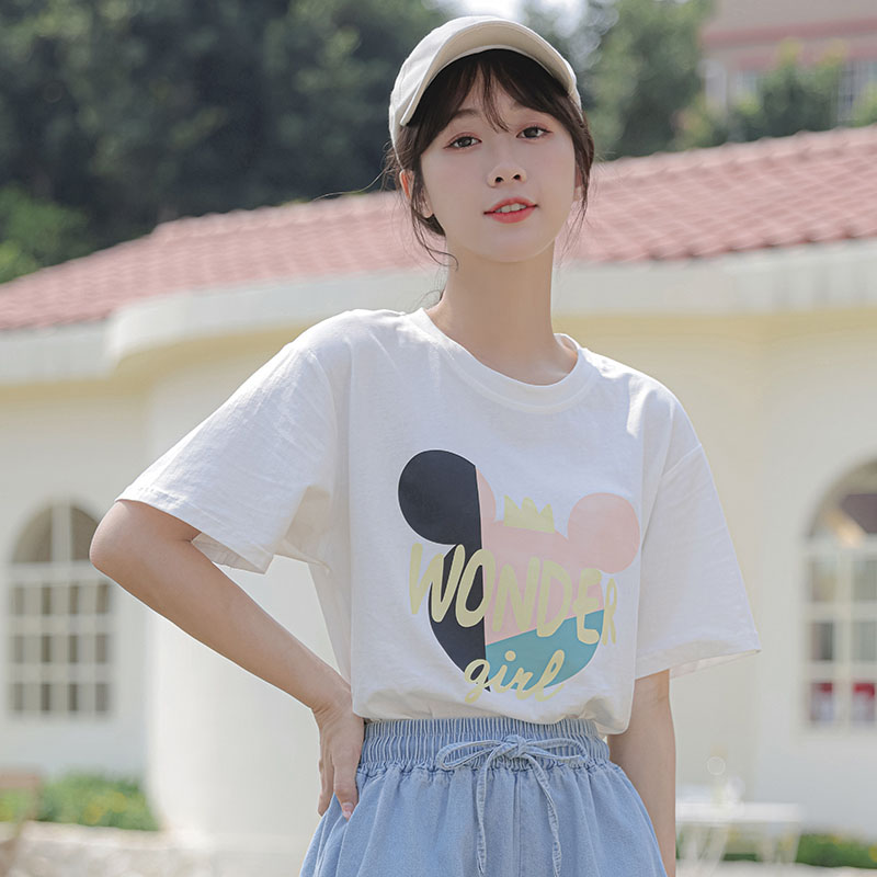 เสื้อผ้าวัยรุ่นเกาหลี เสื้อยืดวัยรุ่นผู้หญิง มีขนาด S M L XL